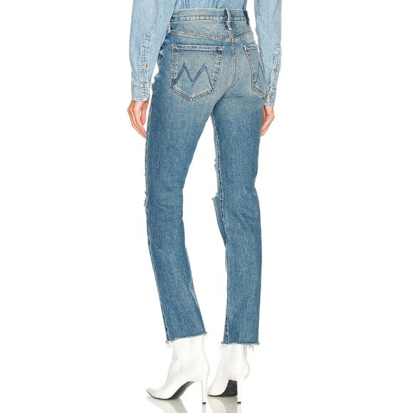NWT Mother Superior Trickster Ankle in Thrill Seeker Destroyed Straight Jeans 26 - Picture 3 of 10
